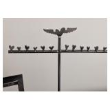 K - Pair of JLM 1995 Handcrafted Metal Jewelry Stands with Heart Detail