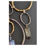 DR - Alexis Bittar 19-Inch Mixed Metal Statement Necklace with Gem Accents