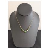 DR - 14k Gold and Jade Beaded Necklace