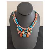 DR - Chan Luu 16in Multi-Strand Beaded Necklace with Gemstone Accents