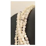 DR - Arella 925 Sterling Silver Multi-Strand Beaded Necklace