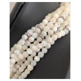 DR - Arella 925 Sterling Silver Multi-Strand Beaded Necklace