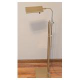 UL - Adjustable Brass Floor Lamp with Square Base