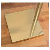 UL - Adjustable Brass Floor Lamp with Square Base