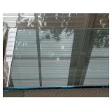 DR - Modern Glass Console Table with Chrome Accents