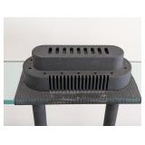 ML - Modern Black and Glass Desk Lamp, 16 Inch High, 18 Inch Wide, Needs Bulb