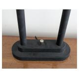 ML - Modern Black and Glass Desk Lamp, 16 Inch High, 18 Inch Wide, Needs Bulb