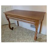 ML - Vintage Victorian Style Wooden Console / Hall Table with Drawer and Curved Legs