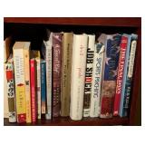 LL - Wood Bookcase with Large Collection of Books and Novels