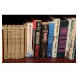 LL - Wood Bookcase with Large Collection of Books and Novels