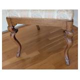 LR - Vintage Upholstered Accent Chair with Decorative Back and Cabriole Legs