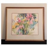 DR - Framed Watercolor Floral Painting by Blain