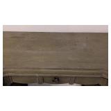 G - Vintage Green Painted Wooden Vanity Desk with Drawers