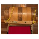 G - L.L. Bean Wooden Toboggan Sled with Red Pad