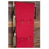 G - L.L. Bean Wooden Toboggan Sled with Red Pad