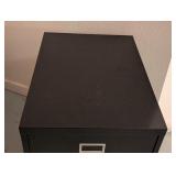 G - Black 2-Drawer Metal File Cabinet