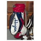 G - Golf Lot: 2 Bags, Assorted Clubs, FootJoy 10.5 Shoes, and Golf Ball Retriever