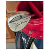 G - Golf Lot: 2 Bags, Assorted Clubs, FootJoy 10.5 Shoes, and Golf Ball Retriever