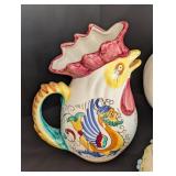 K - Collection of 5 Ceramic Bird Figurines and Pitchers