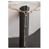 DR - Alexis Bittar Mixed Chain Necklace with Bead and Tassel Pendant