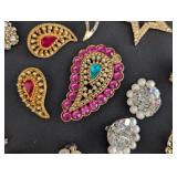 K - Collection of Vintage Costume Brooches and Earrings