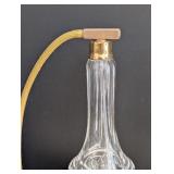 K - Vintage Glass Perfume Bottle Collection with Vanity Mirror Tray