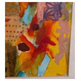 ML - Pat Scheurich Signed Abstract Mixed Media Painting 