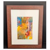 ML - Pat Scheurich Signed Abstract Mixed Media Painting 