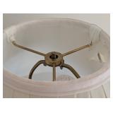 ML - Traditional Table Lamp with Pleated Shade and Distressed Base