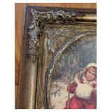 UL - Framed Christmas Print of Children on Swing