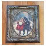 UL - Framed Christmas Print of Children on Swing