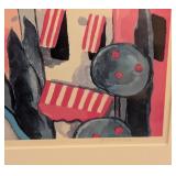 UL - Framed Coastal Village Artwork Signed Print