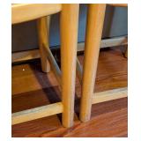 LL - Set of 3 Shafer Commercial Counter Height Stools with Light Wood Frame