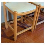 LL - Set of 3 Shafer Commercial Counter Height Stools with Light Wood Frame