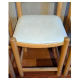 LL - Set of 3 Shafer Commercial Counter Height Stools with Light Wood Frame