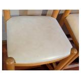 LL - Set of 3 Shafer Commercial Counter Height Stools with Light Wood Frame