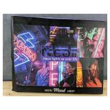 Neon Cat Sign with Mushroom Hat - Dimmable Wall Decor - Brand New