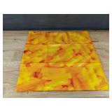 Macaroni and Cheese Print Throw Pillow Cover, 16.75 Inch Square - Brand New