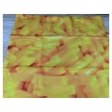 Macaroni and Cheese Print Throw Pillow Cover, 16.75 Inch Square - Brand New