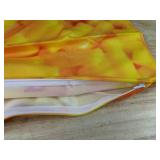 Macaroni and Cheese Print Throw Pillow Cover, 16.75 Inch Square - Brand New