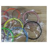 12 Pairs Large Colorful Hoop Earrings - Brand New