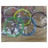 12 Pairs Large Colorful Hoop Earrings - Brand New