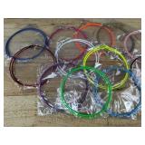 12 Pairs Large Colorful Hoop Earrings - Brand New