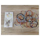 21 Beaded Elastic Bracelets & 3 Unicorn BFF Necklaces - Brand New