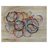 21 Beaded Elastic Bracelets & 3 Unicorn BFF Necklaces - Brand New