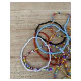 21 Beaded Elastic Bracelets & 3 Unicorn BFF Necklaces - Brand New