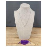 Sterling Silver Tiny Cross Necklace 15 Inch - Brand New