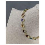 Colorful Crystal Choker Necklace - Brand New