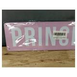 Princess St. Metal Sign, Pink, 4 x 15.75 Inch - Brand New