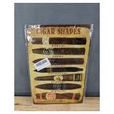 2 Metal 8 x 12 Inch Signs: Surfer Crossing and Cigar Shapes - Brand New